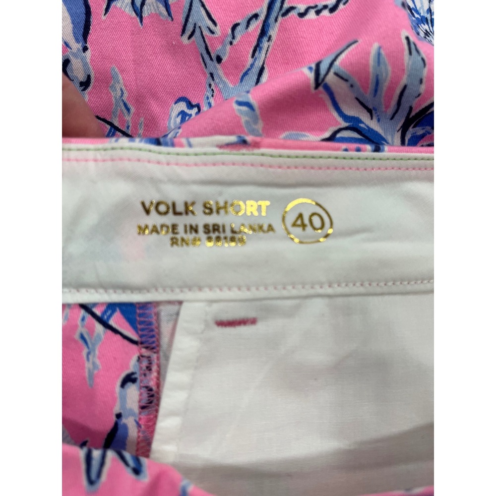Lilly Pulitzer Volk Shorts Mens 40 Pink Barefoot Beachcombers Nautical - Picture 5 of 7